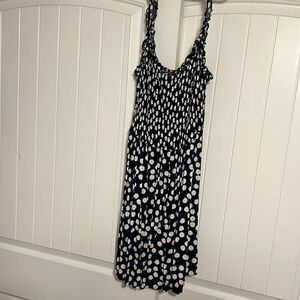 navy blue flower dress